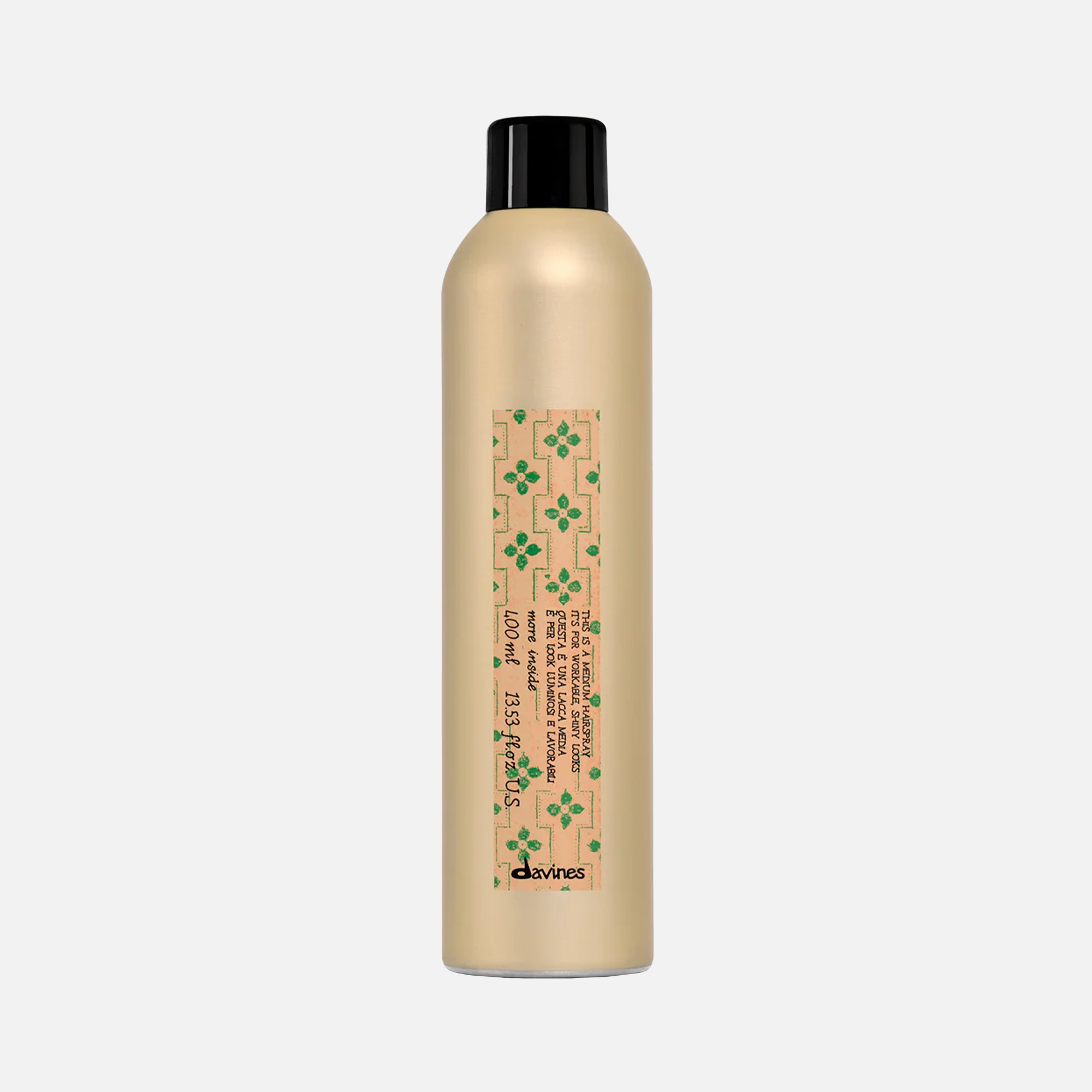 This is a medium hairspray 400ml - More Inside - Davines