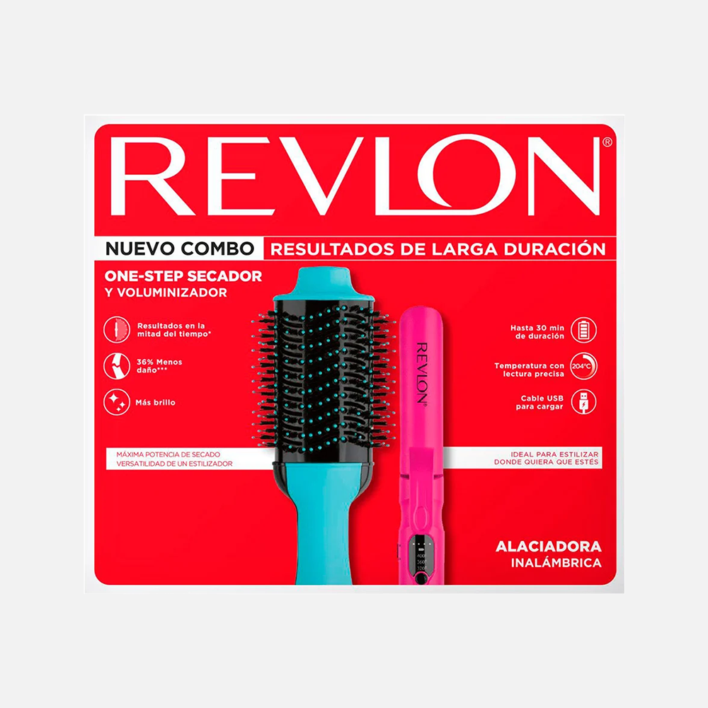 Combo Revlon One-Step Cepillo Secador + Plancha - Imagen 2
